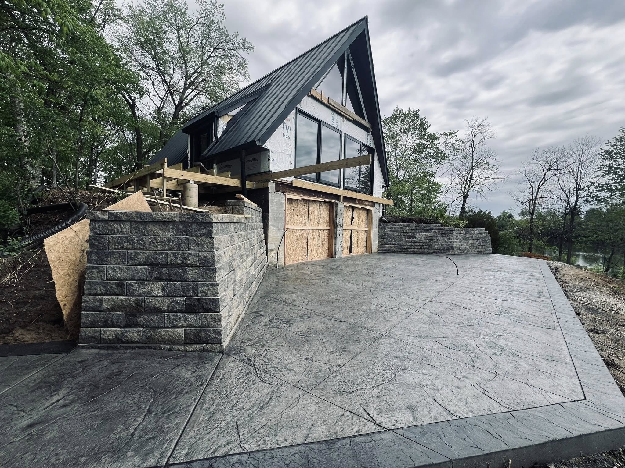 Large epoxy-coated garage